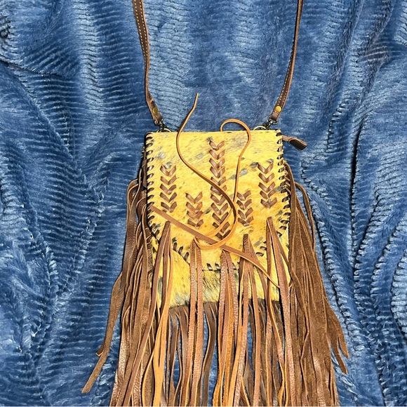 American Darling Leather Fringe Crossbody Purse Bag - Picture 2 of 10